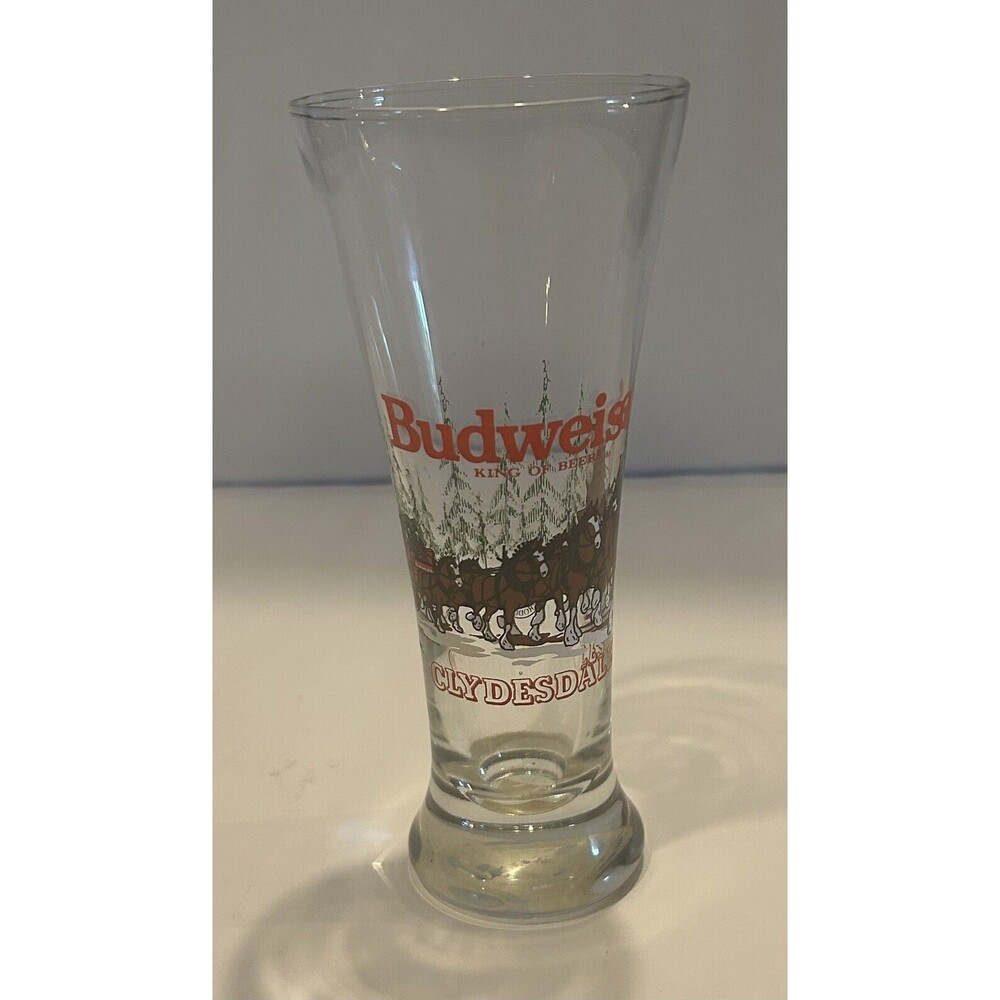 Budweiser Clydesdales Pilsner Glass Vintage 1992